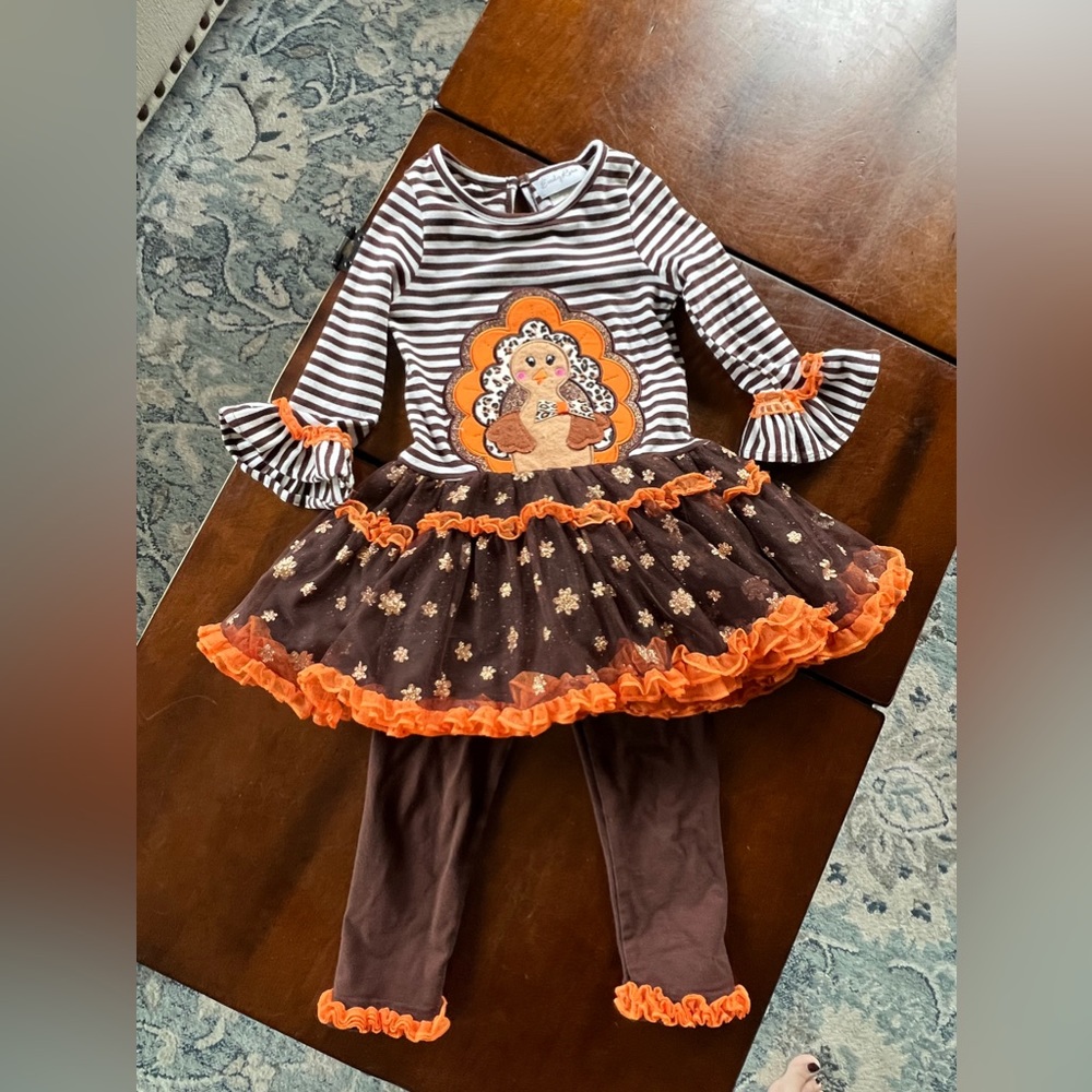 Girls Turkey Thanksgiving Outfit
